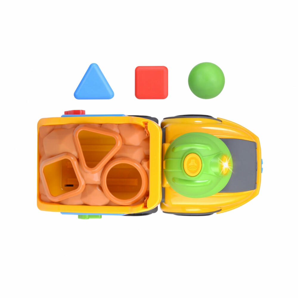Simba ABC Harry Hauler, Spielzeugauto, Baustellenauto, Spielzeug Auto, mit Steckspiel, 204115008