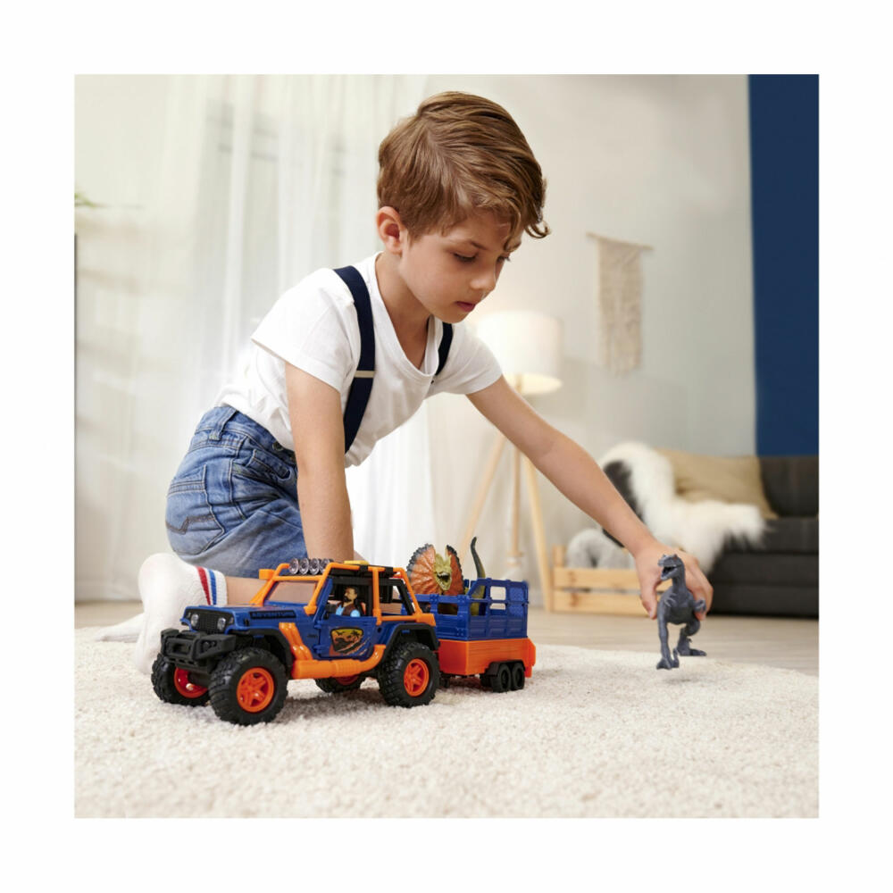 Dickie Toys Dino Commander, Jeep, Spielzeugauto, Spielzeug Auto, mit Dino Figur, 203837024