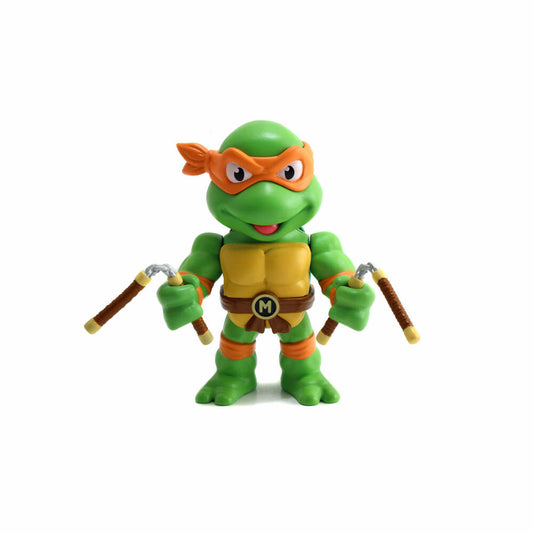 Jada Turtles 4 Michelangelo Figure, with Accessories, Collectible Figure, Toy, Orange, 10 cm, 253283002