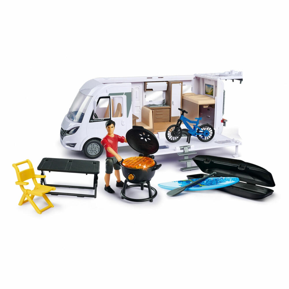 Dickie Toys Motorhome Set, Camping Car, Playset, Camping Van, with Toy Figure, 203837021