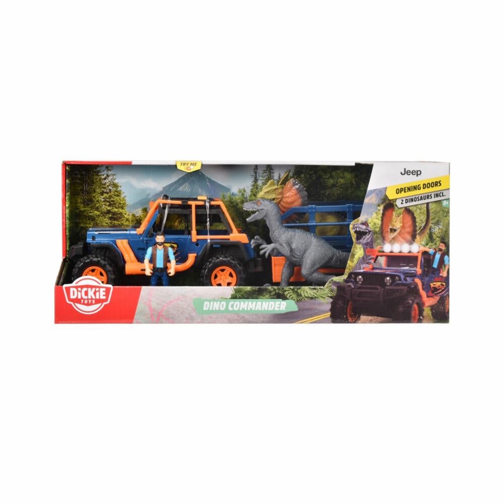 Dickie Toys Dino Commander, Jeep, Spielzeugauto, Spielzeug Auto, mit Dino Figur, 203837024