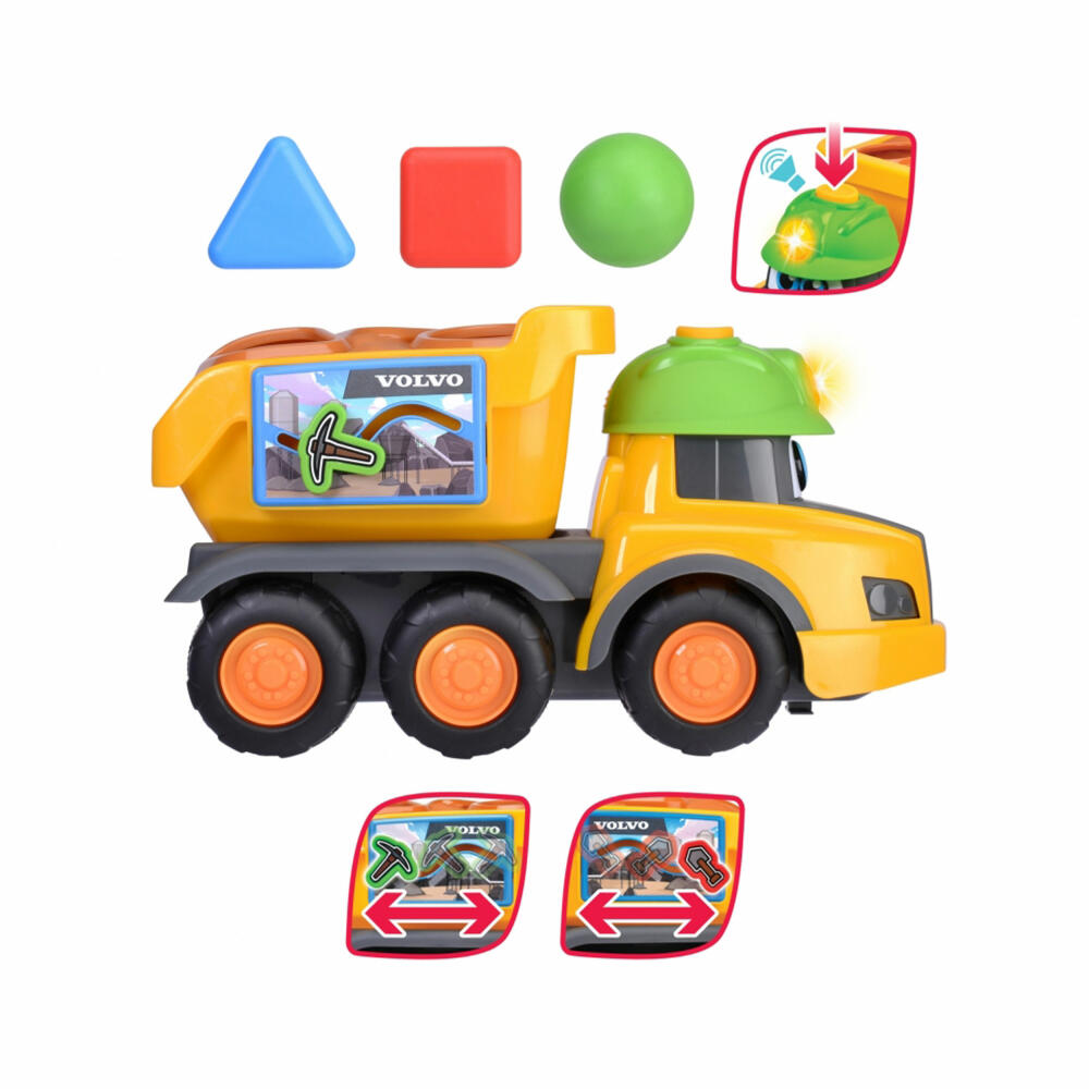 Simba ABC Harry Hauler, Spielzeugauto, Baustellenauto, Spielzeug Auto, mit Steckspiel, 204115008