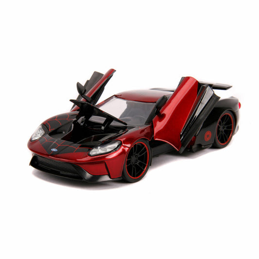 Jada Marvel Miles Morales 2017 Ford GT, Modellauto, Modell Auto, Modellfahrzeug, Figur, Maßstab 1:24, 253225008