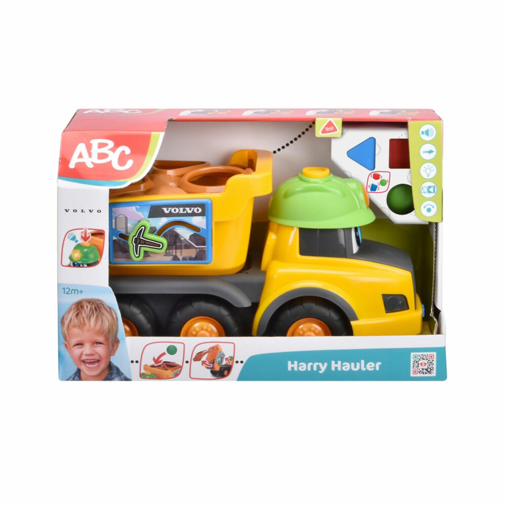 Simba ABC Harry Hauler, Spielzeugauto, Baustellenauto, Spielzeug Auto, mit Steckspiel, 204115008