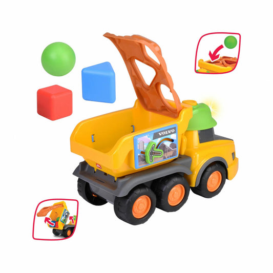 Simba ABC Harry Hauler, Spielzeugauto, Baustellenauto, Spielzeug Auto, mit Steckspiel, 204115008
