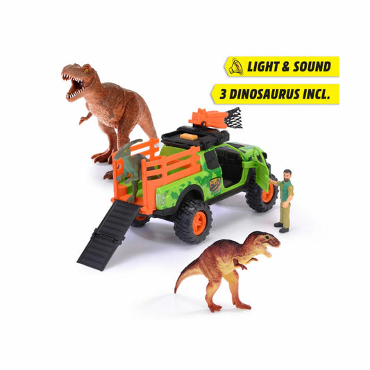 Dickie Toys Dino Hunter, Spielzeugauto, Spielzeug Auto, Raptor, Figur, Fahrzeug, 203837026