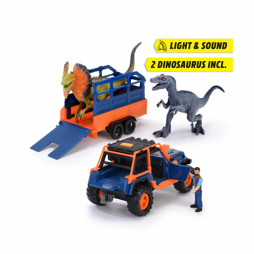 Dickie Toys Dino Commander, Jeep, Spielzeugauto, Spielzeug Auto, mit Dino Figur, 203837024