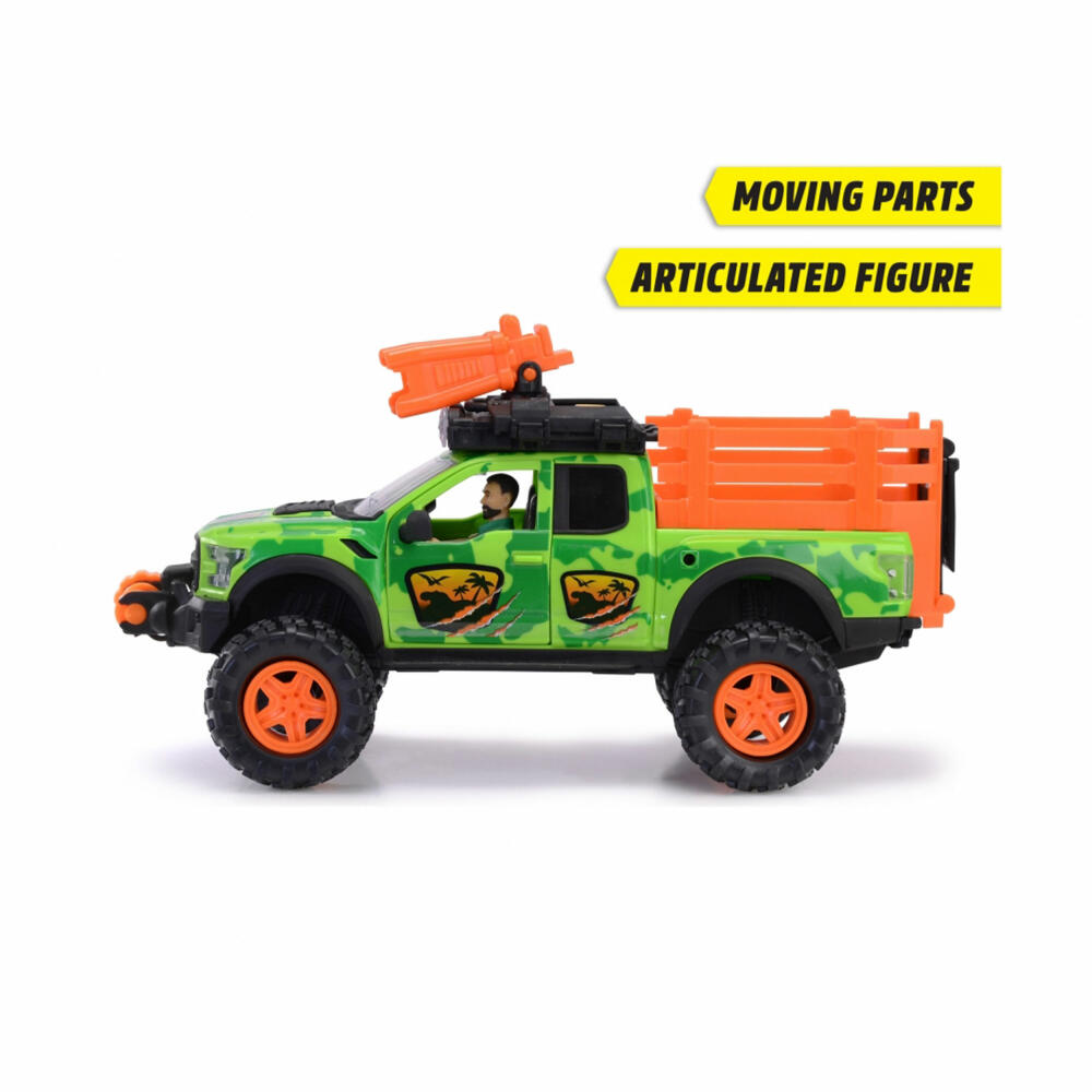 Dickie Toys Dino Hunter, toy car, toy car, raptor, figure, vehicle, 203837026