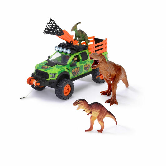 Dickie Toys Dino Hunter, Spielzeugauto, Spielzeug Auto, Raptor, Figur, Fahrzeug, 203837026