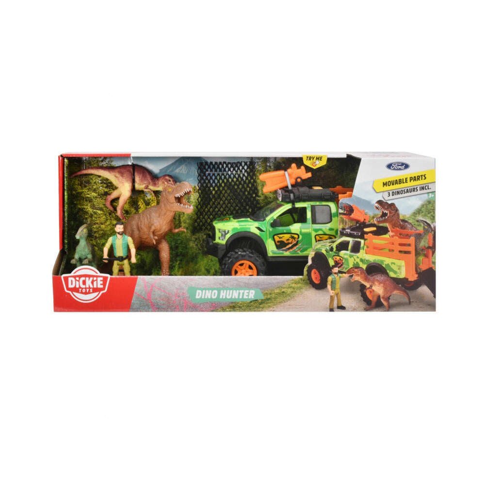 Dickie Toys Dino Hunter, toy car, toy car, raptor, figure, vehicle, 203837026