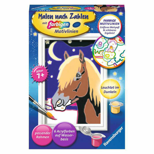 Ravensburger Malen nach Zahlen Treues Pferd, Mal-Set für Kinder, 28774