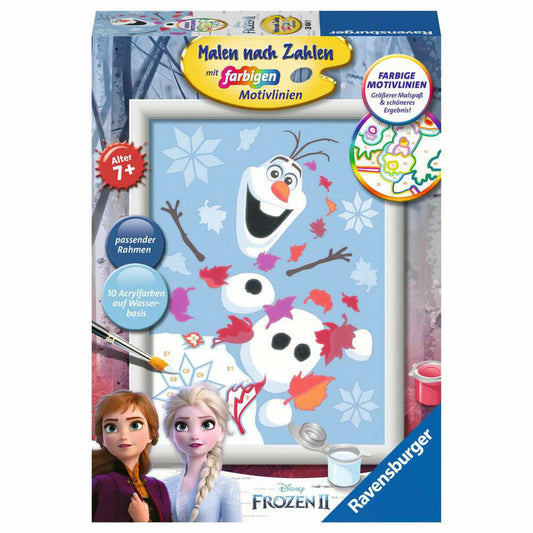 Ravensburger Malen nach Zahlen Fröhlicher Olaf D, Mal-Set für Kinder, 28484
