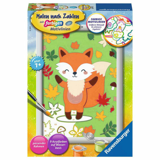 Ravensburger Malen nach Zahlen Süßer Fuchs, Mal-Set für Kinder, 28777
