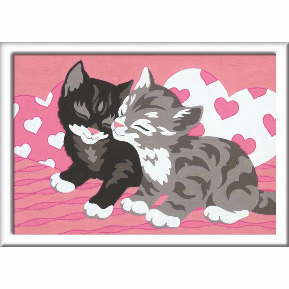 Ravensburger Malen nach Zahlen Kuschelkatzen, Mal-Set für Kinder, 28467