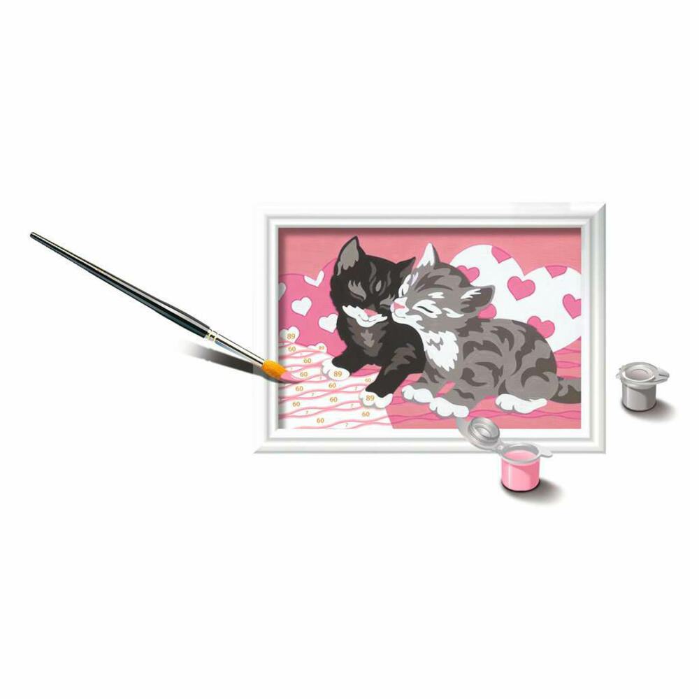 Ravensburger Malen nach Zahlen Kuschelkatzen, Mal-Set für Kinder, 28467