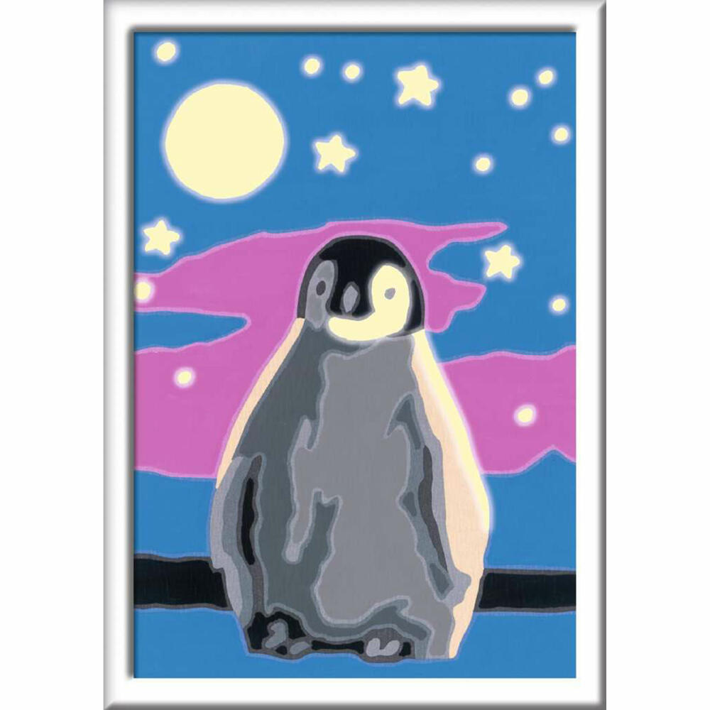 Ravensburger Malen nach Zahlen Kleiner Pinguin, Mal-Set für Kinder, 28775