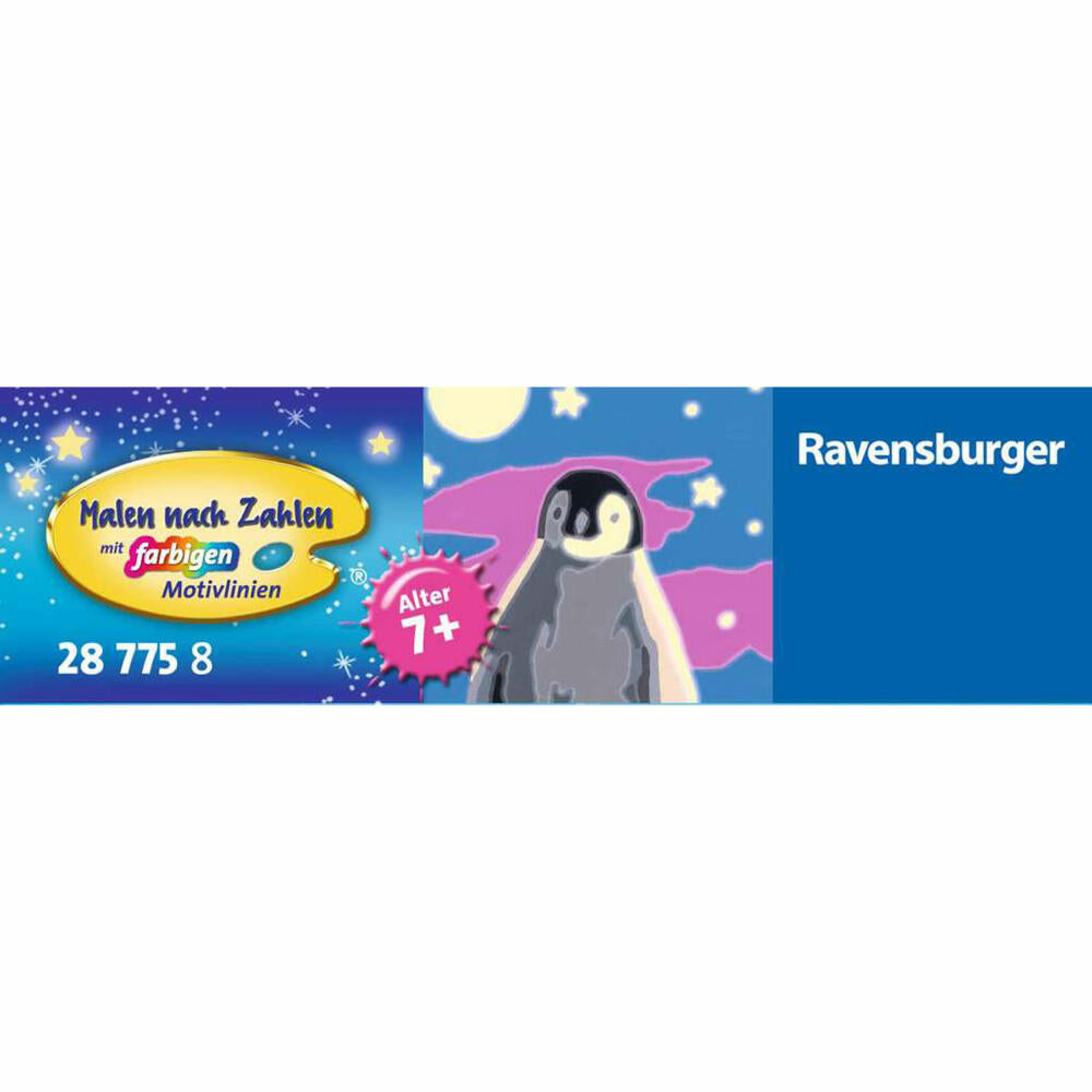 Ravensburger Malen nach Zahlen Kleiner Pinguin, Mal-Set für Kinder, 28775