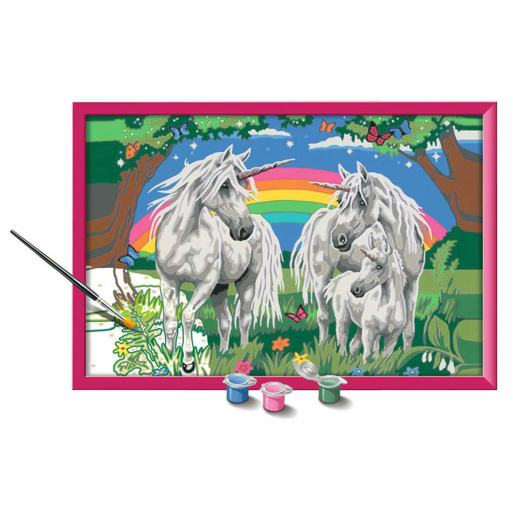 Ravensburger Paint by Numbers Fabulous Unicorn World, Painting Set for Children, 28908