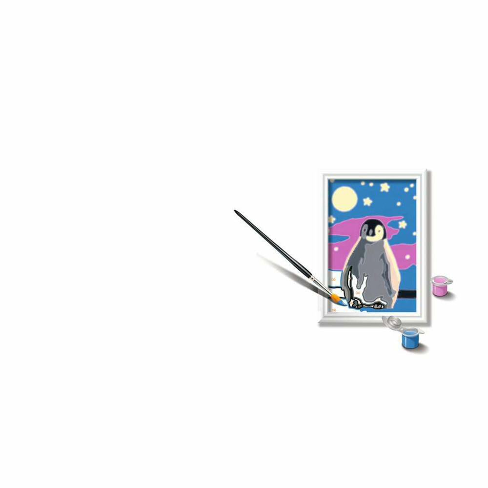 Ravensburger Malen nach Zahlen Kleiner Pinguin, Mal-Set für Kinder, 28775
