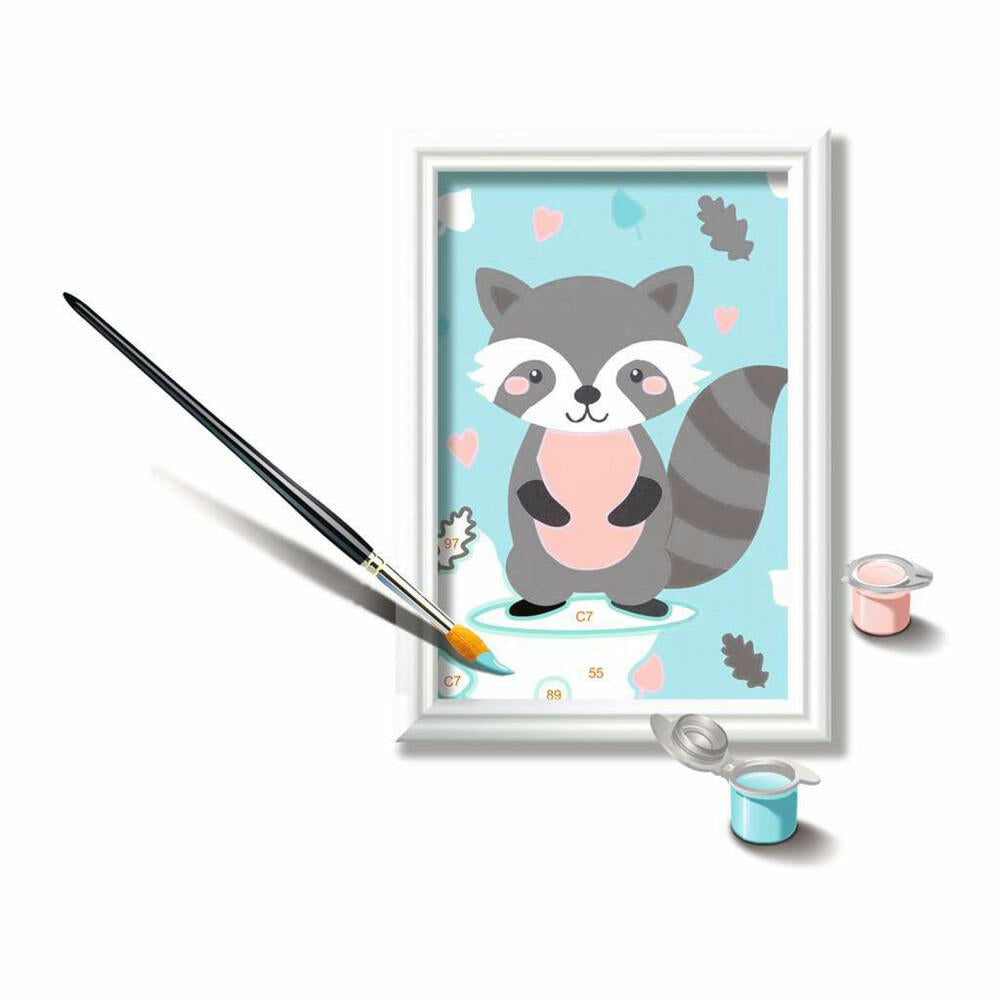 Ravensburger Malen nach Zahlen Süßer Waschbär, Mal-Set für Kinder, 28695