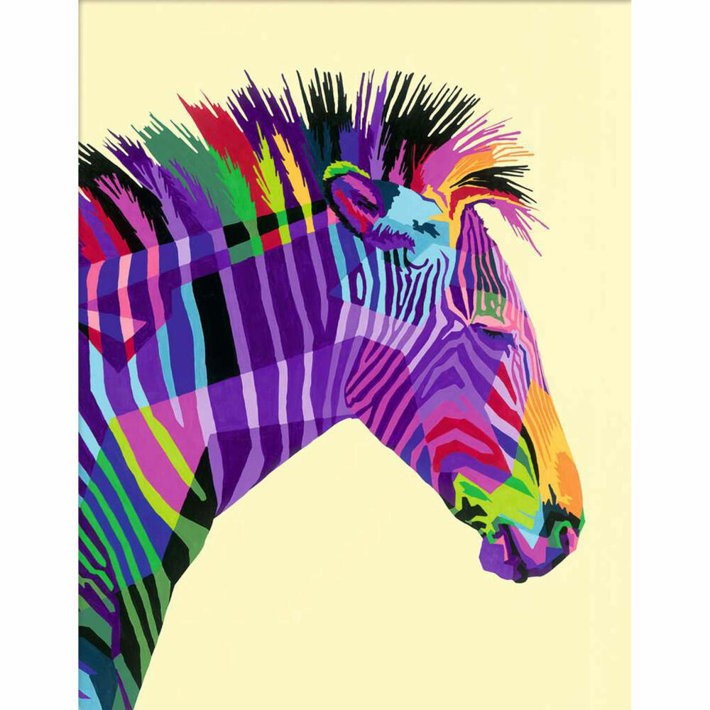 Ravensburger CreArt Funky Zebra, Malen nach Zahlen, Malset, Malvorlage, Malen, 28994