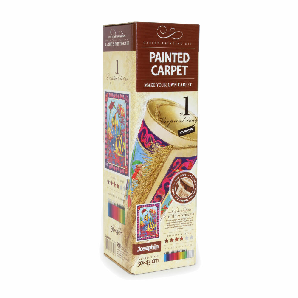 Legler Bastelset Malteppich, Teppich zum selbst bemalen, mit Stiften, Stoff, 8733