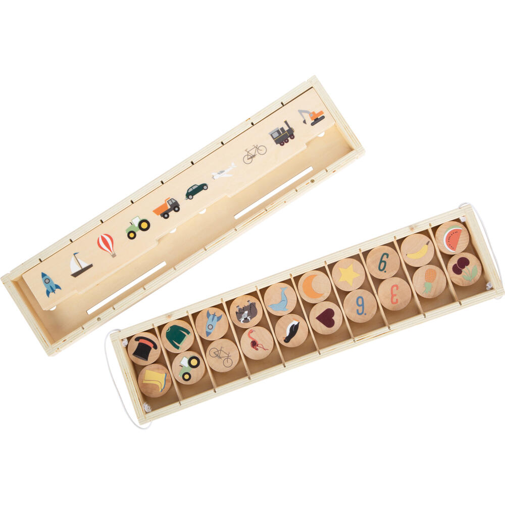 Legler Small Foot picture sorting box world explorer, educational toy, motor skills game, wood, from 3 years, 12469