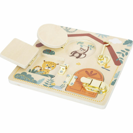 Legler Small Foot Motor Skills Board Lock and Latch Safari, Motor Skills Toy, from 3 years, 12460