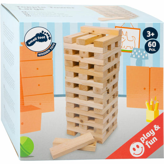 Legler small foot Wackelturm Groß, Wackel Turm, Stapel Spiel, Gesellschaftsspiel, Kinder, 3451