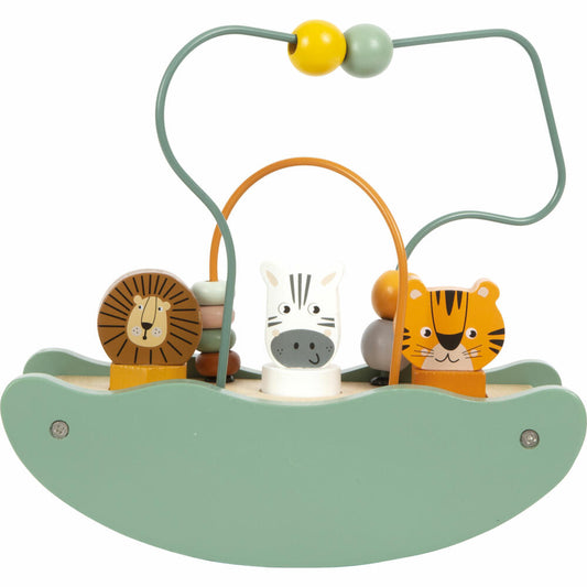 Legler Small Foot Motorikschleife mit Wippe Safari, Motorikspielzeug, ab 12 Monaten, 12459