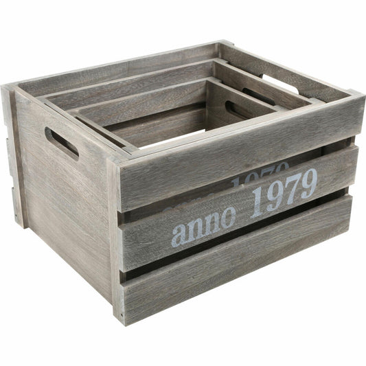 Legler small foot Holzkiste Shabby Chic, 3er Set, Holz Kiste, Dekokiste, Aufbewahrung, 1398