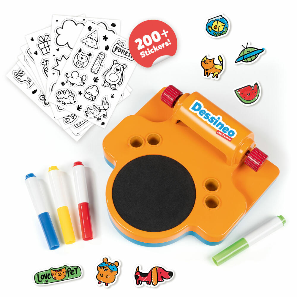 Jumbo Spiele Dessineo Sticker Studio, Kreativset, Aufkleber, DIY, Kinder, ab 4 Jahren, 1110100010