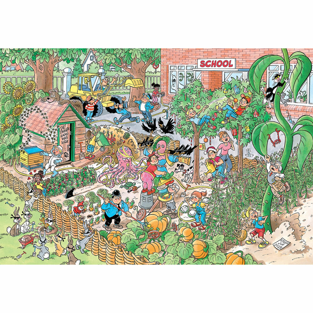 Jumbo Spiele Jan van Haasteren Junior Der Schulgarten, Kinderpuzzle, Kinder Puzzle, 360 Teile, 1110100321