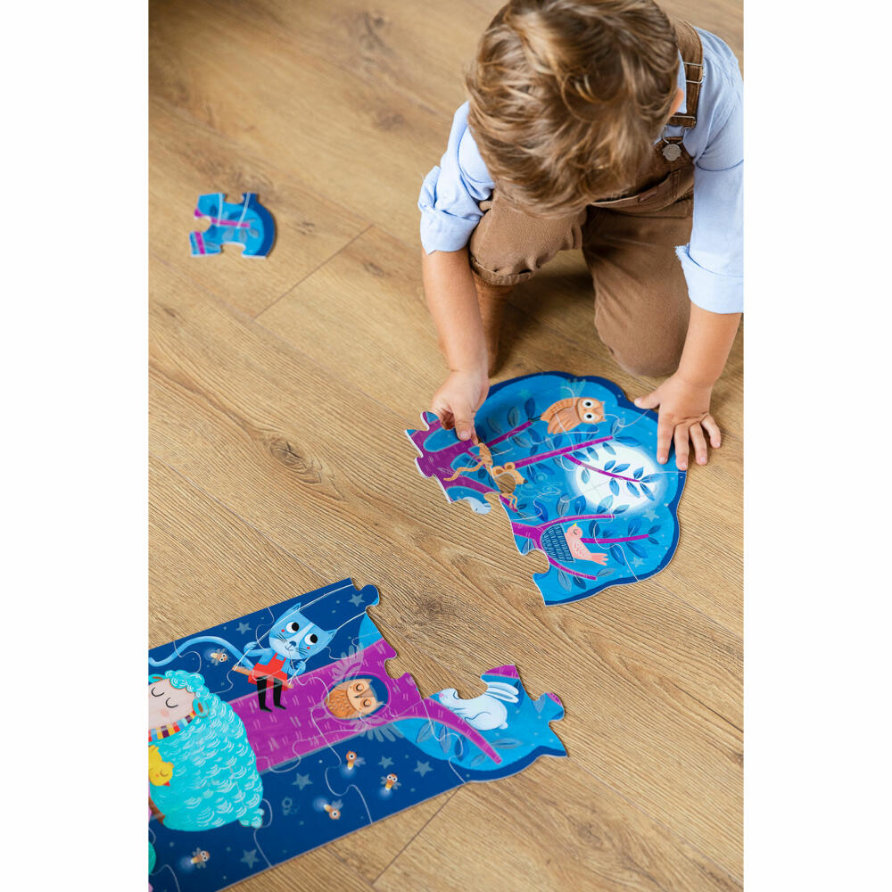 Jumbo Spiele GOULA XXL Puzzle Tag und Nacht, Kinderpuzzle, 27 Teile, ab 3 Jahren, 50217