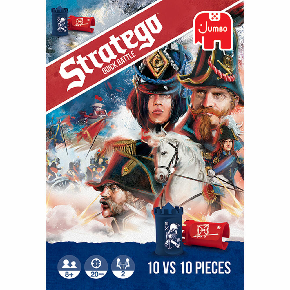 Jumbo Spiele Stratego Quick Battle NEU, Strategiespiel, Gesellschaftsspiel, Spieleklassiker, ab 8 Jahren, 1110100054