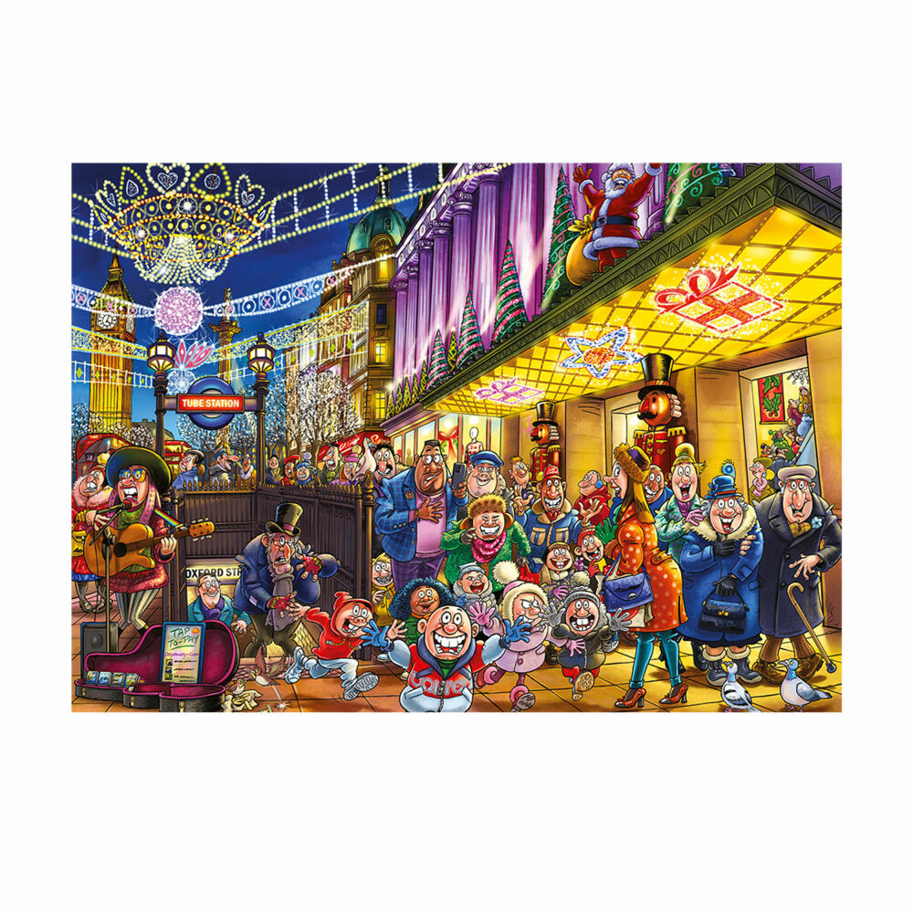 Jumbo Spiele Wasgij Christmas 20 Weihnachtsgeister!, Puzzle, Erwachsenenpuzzle, 2 x 1000 Teile, 1110100334