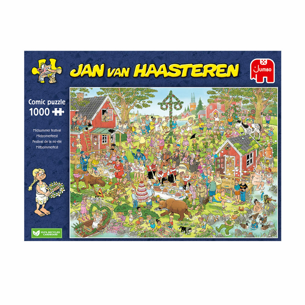 Jumbo Spiele Jan van Haasteren Mittsommerfestival, Comic Puzzle, Erwachsenenpuzzle, 1000 Teile, 1110100029