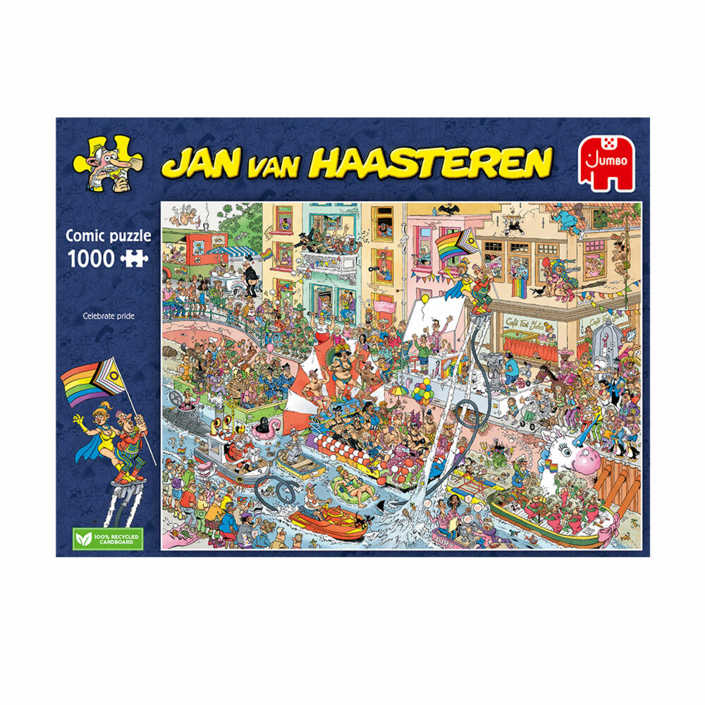 Jumbo Spiele Jan van Haasteren Celebrate Pride!, Comic Puzzle, Erwachsenenpuzzle, 1000 Teile, 1110100030