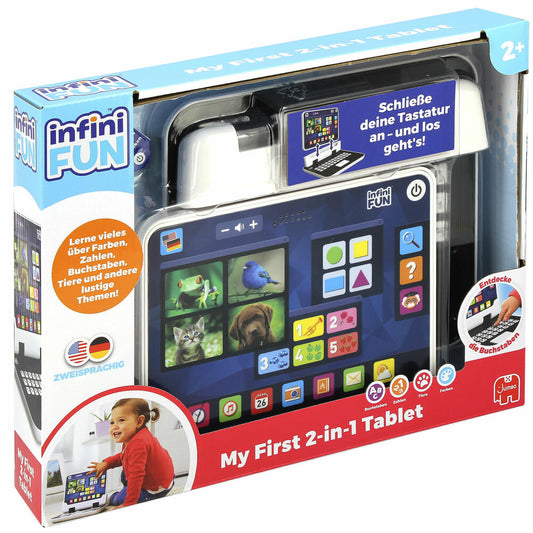 Jumbo Spiele My first 2 in 1 Tablet, Laptop, Kinderspielzeug, Kinder Spielzeug, ab 2 Jahren, 1121500126