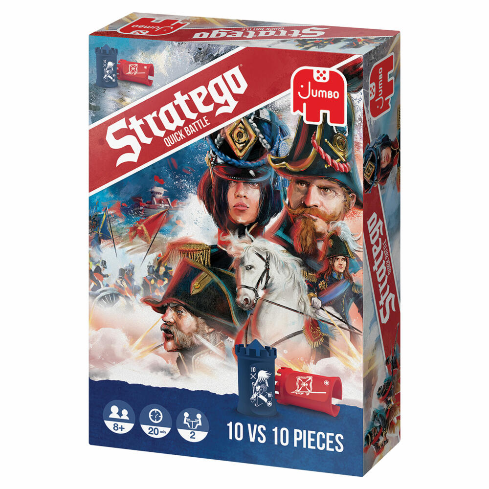 Jumbo Spiele Stratego Quick Battle NEU, Strategiespiel, Gesellschaftsspiel, Spieleklassiker, ab 8 Jahren, 1110100054