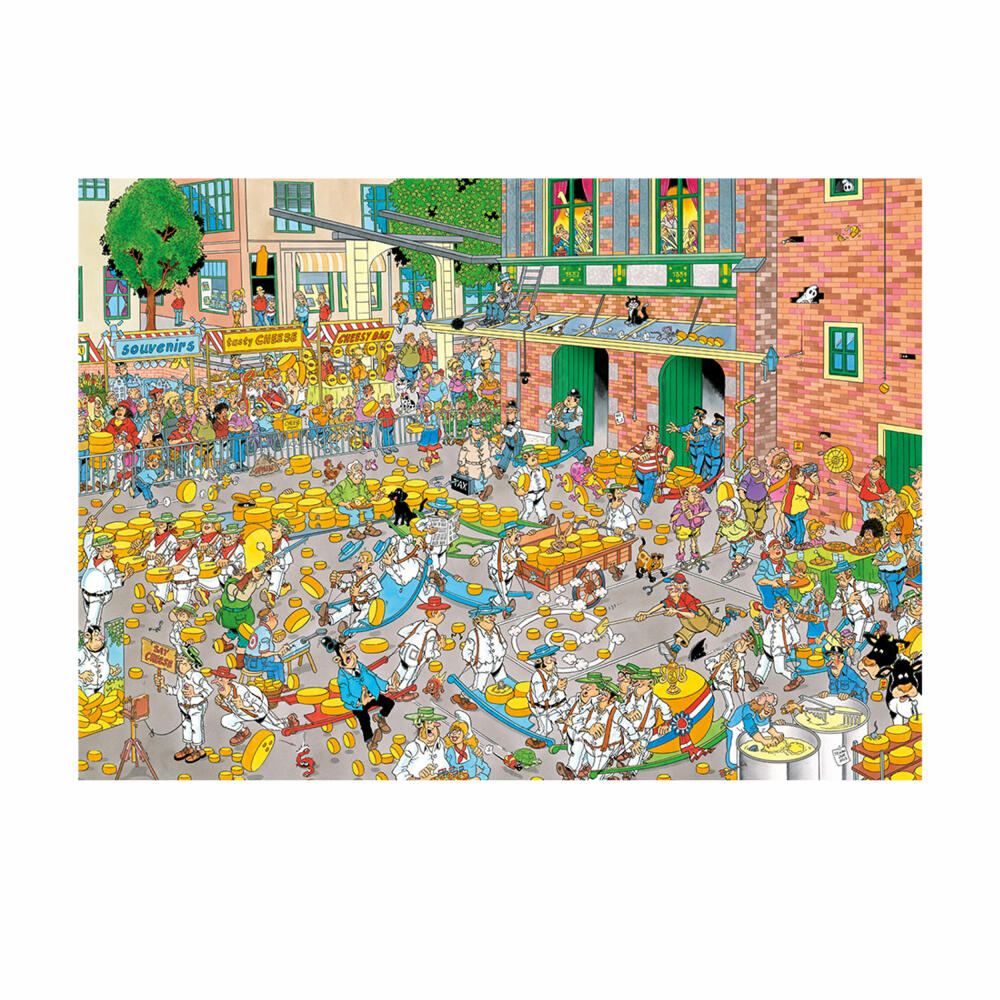 Jumbo Spiele Jan van Haasteren Der Käsemarkt & Die Segelregatta, Comic Puzzle, Erwachsenenpuzzle, 2 x 1000 Teile, 1110100037