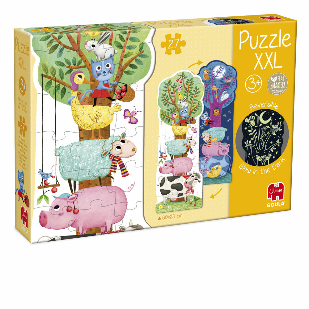 Jumbo Spiele GOULA XXL Puzzle Tag und Nacht, Kinderpuzzle, 27 Teile, ab 3 Jahren, 50217