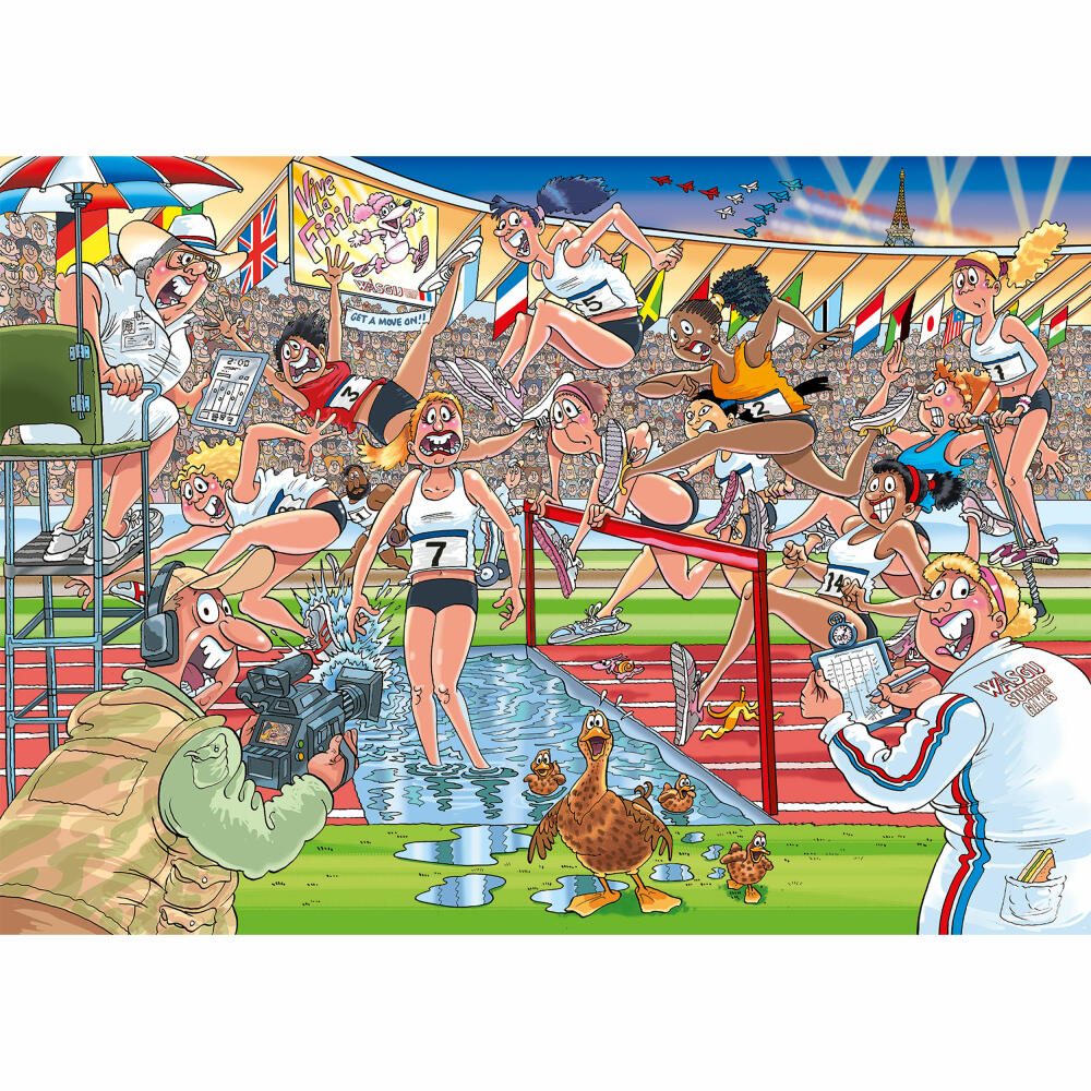 Jumbo Spiele Wasgij Orginal 44 Summer Games, Puzzle, Erwachsenenpuzzle, 1000 Teile, 1110100333