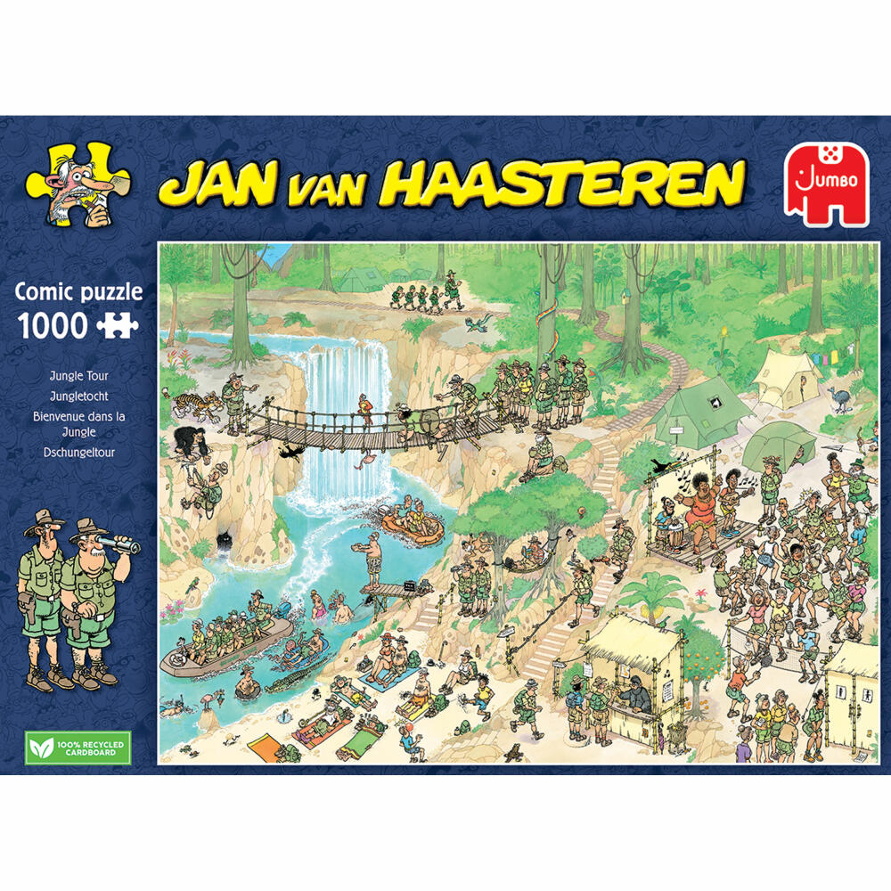Jumbo Spiele Jan van Haasteren Dschungeltour, Comic Puzzle, Erwachsenenpuzzle, 1000 Teile, 1110100316