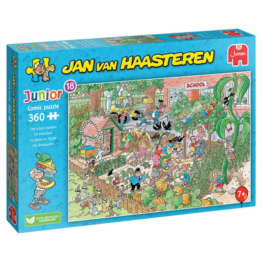Jumbo Spiele Jan van Haasteren Junior Der Schulgarten, Kinderpuzzle, Kinder Puzzle, 360 Teile, 1110100321