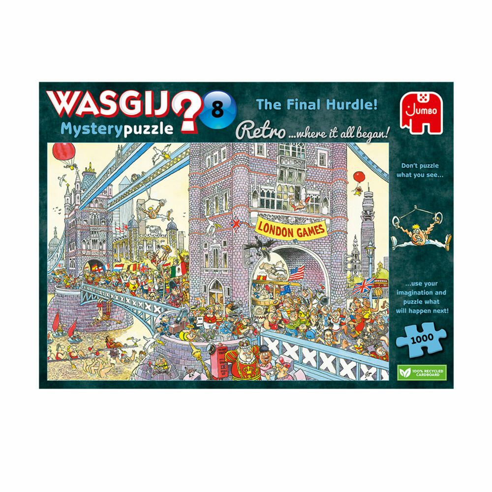 Jumbo Spiele Wasgij Retro Mystery 8 Die letzte Hürde!, Puzzle, Erwachsenenpuzzle, 1000 Teile, 1110100330