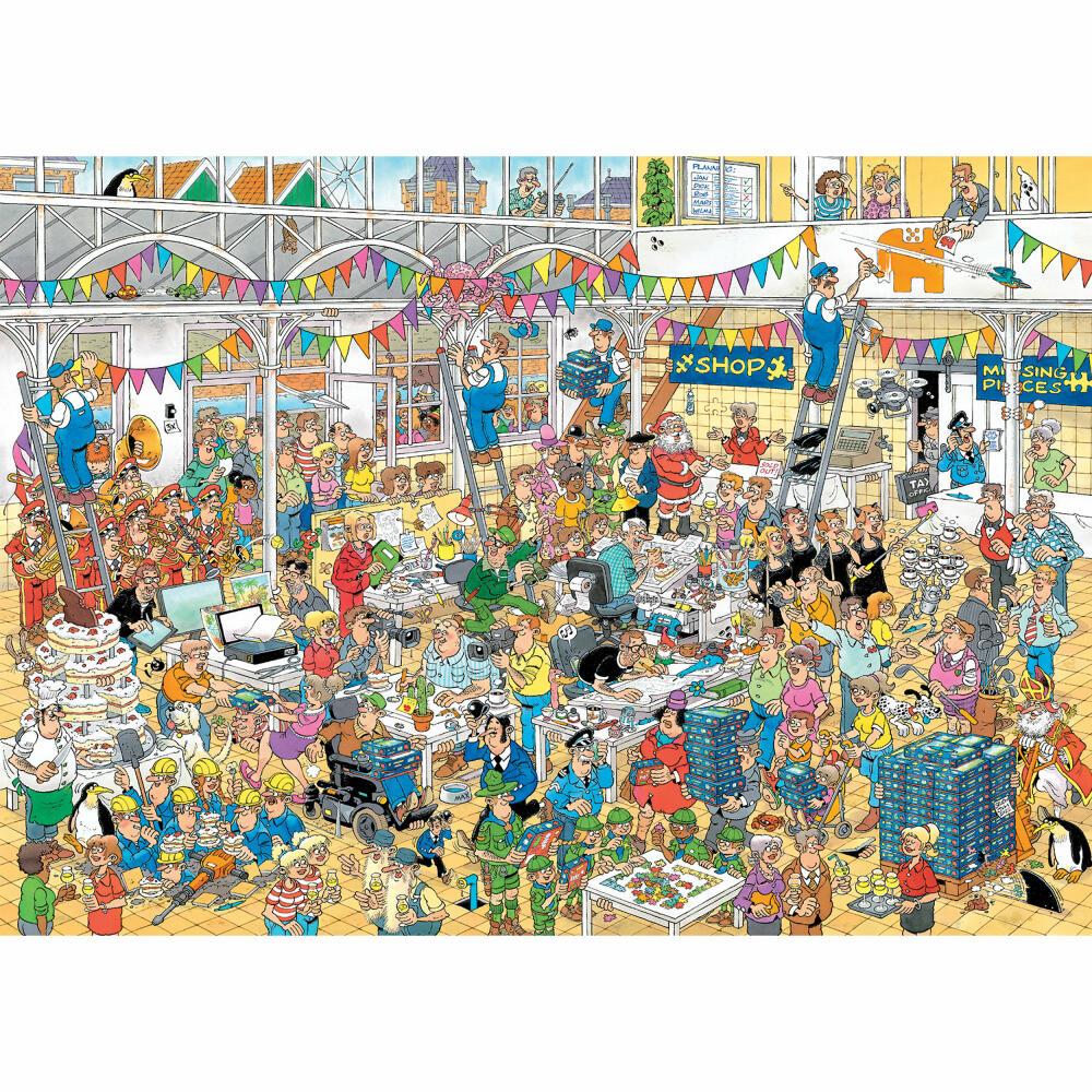 Jumbo Spiele Jan van Haasteren 10 Jahre JvH Studio, Comic Puzzle, Erwachsenenpuzzle, 1000 Teile, 1110100028