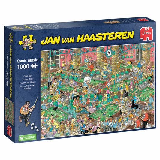 Jumbo Spiele Jan van Haasteren Eine ruhige Kugel schieben, Comic Puzzle, Erwachsenenpuzzle, 1000 Teile, 20054