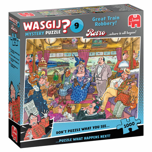 Jumbo Spiele Wasgij Retro Mystery 9 Zugüberfall, Puzzle, Erwachsenenpuzzle, 1000 Teile, 1110100504