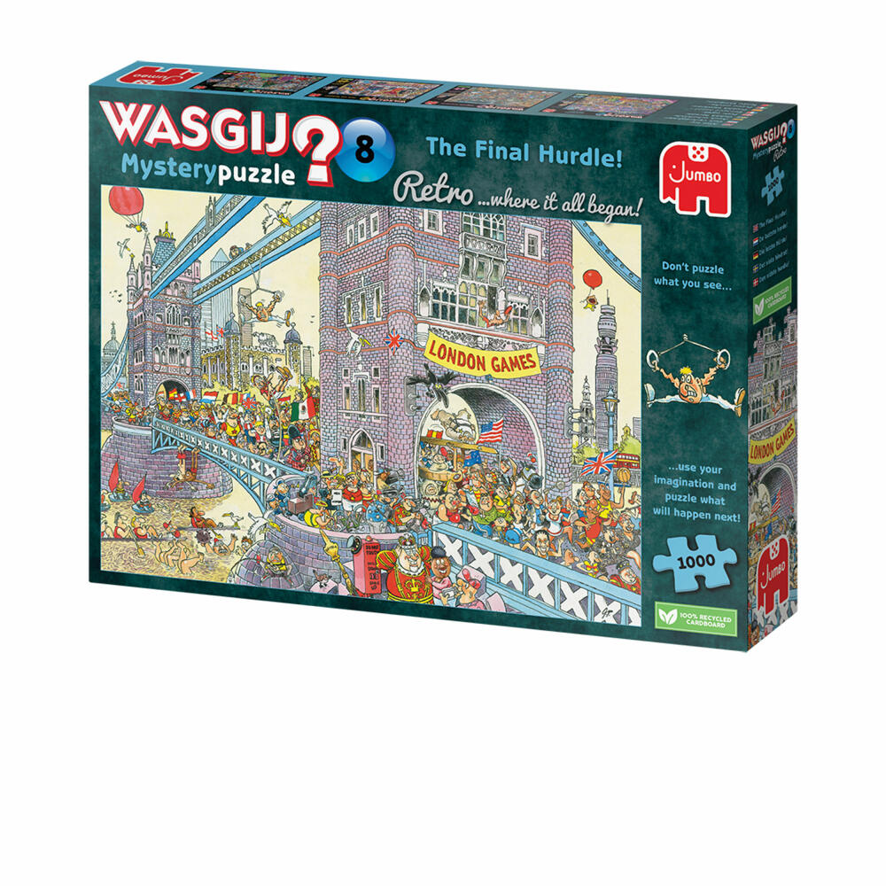 Jumbo Spiele Wasgij Retro Mystery 8 Die letzte Hürde!, Puzzle, Erwachsenenpuzzle, 1000 Teile, 1110100330